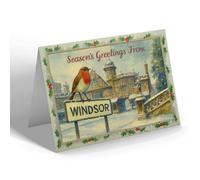 CHRISTMAS NOTELET - Windsor - Horseshoe Cloisters - Vintage Design