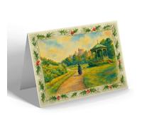CHRISTMAS NOTELET - Windsor. The Castle from Alexandra Gardens - Vintage Art Style