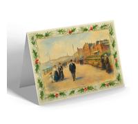 CHRISTMAS NOTELET - Winter Gardens & Promenade, Morecambe - Vintage Art Style
