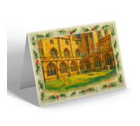 CHRISTMAS NOTELET - Worcester. Cathedral, The Cloisters - Vintage Art Style