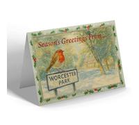 CHRISTMAS NOTELET - Worcester Park - Avenue - Vintage Design