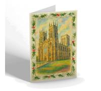 CHRISTMAS NOTELET - York Minster (a) - Vintage Art Style
