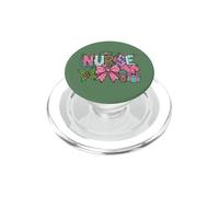 Christmas Nurse Coquette Bow Stethoscope ER RN ICU Nursing PopSockets PopGrip for MagSafe