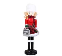 Christmas Nut Cracker Decoration, Wooden Christmas Women Nut Cracker | Table Centerpiece Mantle Bookshelf Entryway Hall for Living Room Seasonal Decoration