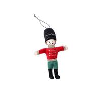 Christmas Nut Cracker Soldier Figurine Hanging Ornaments Handmade Holiday Decoration For Tree Decorating Fabric Holiday Tree Ornaments