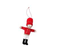 Christmas Nut Cracker Soldier Figurine Hanging Ornaments Handmade Holiday Decoration For Tree Decorating Fabric Holiday Tree Ornaments