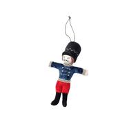 Christmas Nut Cracker Soldier Figurine Hanging Ornaments Handmade Holiday Decoration For Tree Decorating Fabric Holiday Tree Ornaments