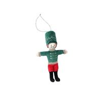 Christmas Nut Cracker Soldier Figurine Hanging Ornaments Handmade Holiday Decoration For Tree Decorating Fabric Holiday Tree Ornaments