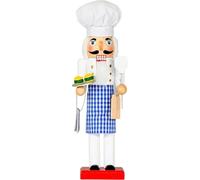 Christmas Nutcracker Chef 14 Inch Nutcracker Desktop Ornaments with Chef Hat Wooden Chef Figurine Holiday Collectibles for Christmas Home Decor