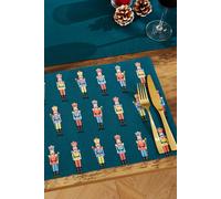 'Christmas Nutcracker' Cotton Dining Placemat 4 Pack Catherine Lansfield Green One Size