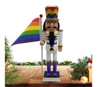 Christmas Nutcracker Decor - Christmas Wood Nutcracker Figurine | Women Men Collectible Ornaments Traditional for Bookshelf Windowsill Dining Table Nights