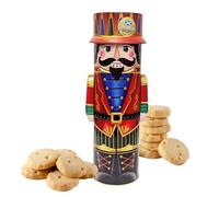 Christmas Nutcracker Soldier Shortbread Biscuits - Festive Nutcracker Biscuit Tin Filled with Scottish Shortbread Cookies 135g with Topline Card. Great Christmas Gifts for Kids, Stocking Fillers