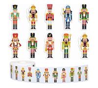 Christmas Nutcracker Stickers | 500-piece Cartoon Self-Adhesive Decoration | Christmas Nutcracker Window Stickers - for Phone Class Party Home School Bedroom Holiday Offices Computer Birthday