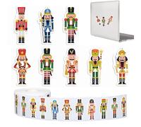 Christmas Nutcracker Stickers,500-piece Self-Adhesive Cartoon Home Decor - Christmas Stickers Roll,for Phone Class Party Home School Bedroom Holiday Offices Computer Birthday