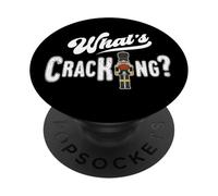 Christmas Nutcracker Whats the Cracking Funny Xmas Costume PopSockets Adhesive PopGrip