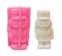 Christmas Nutcrackers Soldier Silicone Mold Compact Nutcrackers Solider Shaped for Scented Decors
