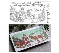 Christmas Old ManChristmas Car Deer Merry Christmas Stamp Sets for Transparent Rubber StampCard Making DIY Scrapbooking Christmas Tree Christmas Wishes for DIY Scrapbooking Paper Crafting