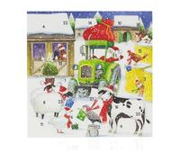 Christmas on the Farm Advent Calendar Greetings Card | Christmas Advent Greetings Card with Envelope | Door Advent Calendar - 15x15cm