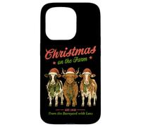 Christmas On The Farm Barnyard Love Design Case for iPhone 15 Pro