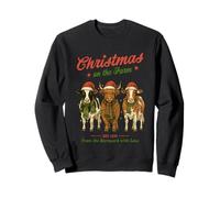 Christmas On The Farm Barnyard Love Design Sweatshirt