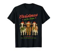 Christmas On The Farm Barnyard Love Design T-Shirt