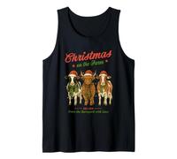 Christmas On The Farm Barnyard Love Design Tank Top