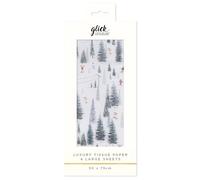 Christmas on The Piste Skiing Glick 4 Sheets Tissue Wrapping Paper 50 x 75 cm