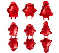 Christmas One-Press Hand Pie Maker, 3Pcs Christmas Cookie Moulds Hand Pie Maker, Festive Cute Mini Pie Maker for Party Pastry Making Baking (A)