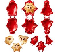 Christmas One-Press Hand Pie Maker, Mini Dough Presser Pocket Baking Molds (Cake)