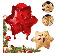 Christmas One-Press Hand Pie Maker, Xmas Pocket Pie Molds Non-Stick Pies Making Mould Reusable DIY Pastry Baking Molds Set for Christmas Party Home Potluck Cookie Cutters