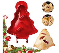 Christmas One-Press Hand Pie Maker, Xmas Pocket Pie Molds Non-Stick Pies Making Mould Reusable DIY Pastry Baking Molds Set for Christmas Party Home Potluck Cookie Cutters