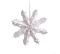 Christmas Origami Decorations, 30Cm 40Cm Christmas Paper Star Hanging Ornaments, Star Party Window Pendant With Suspension Cords(30cm white red)