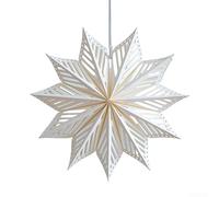 Christmas Origami Decorations, 30Cm 40Cm Christmas Paper Star Hanging Ornaments, Star Party Window Pendant With Suspension Cords(40cm white)