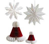 Christmas Origami Decorations, Christmas Paper Lantern, Christmas Paper Star Lantern Star, Natural Paper Star Lanterns Decorations Shade For Christmas Decorations (B)