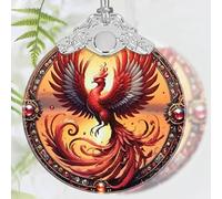 Christmas Ornament - 2025 Stained Glass Hanging Ornament for Christmas Tree, Unique Peacock Holiday Decoration, Idea (phoenix)