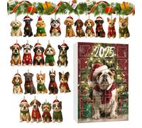 Christmas Ornament - 25.5cm, Acrylic Dog Decor | Festive Pet Hanger - Lightweight 2D Acrylic Design 200g Christmas Countdown Calendar creates holiday feeling