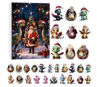 Christmas Ornament - 2D Acrylic Decoration for 24 Days | Christmas Countdown Pendant | for Car Rear View Mirror Window Door for Adults Children