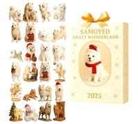 Christmas Ornament Advent | 2D Acrylic Cute Pendants - 24 Days Dog Christmas Countdown Calendar,for Festive Classroom Winter Celebration Door Handle