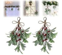 Christmas Ornament Artificial Mistletoe For Hanging Fake Mistletoe Gifts Tree Christmas Decoration Holiday