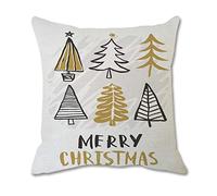 Christmas Ornament Colorful Xmas Tree Decor Christmas Linen Throw Case Cushion Cover Home Sofa Decor Designs for Festive Decoration