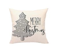 Christmas Ornament Colorful Xmas Tree Decor Christmas Throw Pillowcase Sofa Cushion Back Pillowcase Indoor Xmas Room Decor