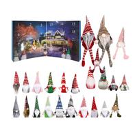 Christmas Ornament Countdown Calendar - 24 Days Advent Ornaments - Festive Fun Tree PLush Doll Pendant for Adults Kids Home Window Event Door Party Display Vacation