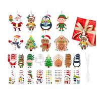 Christmas Ornament Craft Activities | 2D Party Pendant with Stickers - Create Decorations for Tree, Home, Family, Window, Celebration, Classroom, and Stage Exhibition
