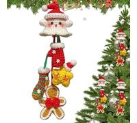Christmas Ornament Crochet Kit, Crochet Kit for Beginners, Car Keyring Accessories, Christmas Decorative Ornaments, Decorative Christmas Bag Pendants and Crochet Ornaments for Holiday Decor