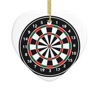 Christmas Ornament Dart Board Darts Christmas Tree Ceramic Heart Ornament Christmas Pendant Gift