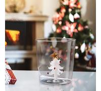 Christmas Ornament Decorations Clearance Christmas Glass Cup Christmas Tree Cup Souvenir Gift Water Cup Milk Cup Coffee Cup Christmas Tree Hanging Ornaments for Christmas & Halloween Decor