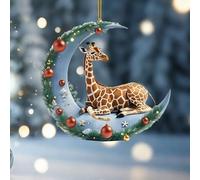 Christmas Ornament Decorations Clearance - Giraffe Christmas Tree Pendant and Car Hanging Ornaments for Xmas Tree, Holiday Party, Festive Season, Birthday Gift