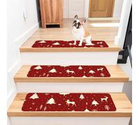 Christmas Ornament Decorations Sale 1pc Border Christmas Stair Step Mats Indoor Duplex Stair Foot Mats Entrance Door Steps Slip Stair Mats Indoor Home
