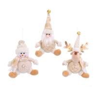 Christmas Ornament Doll Featuring Santa Claus, For Tree Hanging And Holiday Table Settings, Made To Last Seasons