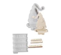 Christmas Ornament Flexible Silicone Mold for Office Decoration Santa Shaped Figurine Desktop Embellishments Molds High Temperature Resistants Silicone